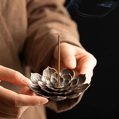 Курильница для благовоний Lotus Porous Thread, Древняя пластина для благовоний для курильницы Buddha, Курильница для сжигания благовоний в помещении