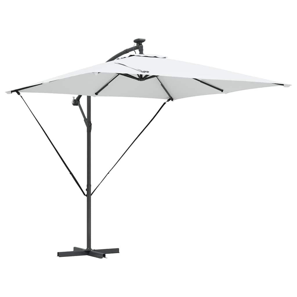 Cantilever Banana Sun Umbrella Sand 249 x 249 x 250 cm Polyester and Aluminum