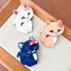 New Beautiful Acrylic Cat Brooch Cartoon Fashion Animal Pin Kitty Design Accessories 3 Colors Available