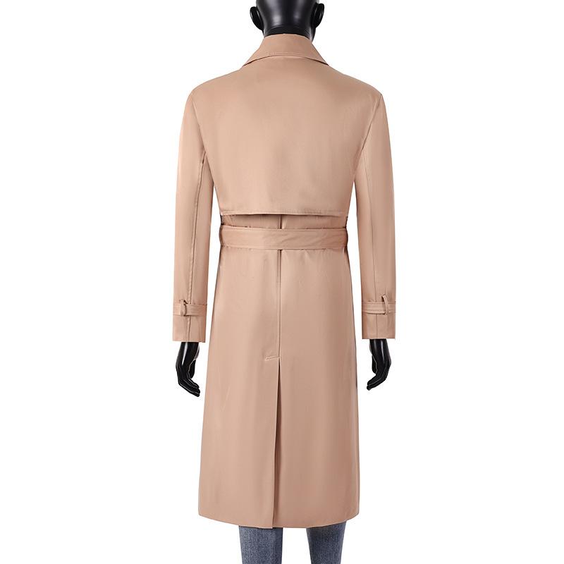 Мужской плащ с лацканами, уличная одежда, большой карман, осенняя деловая винтажная верхняя одежда M-6XL