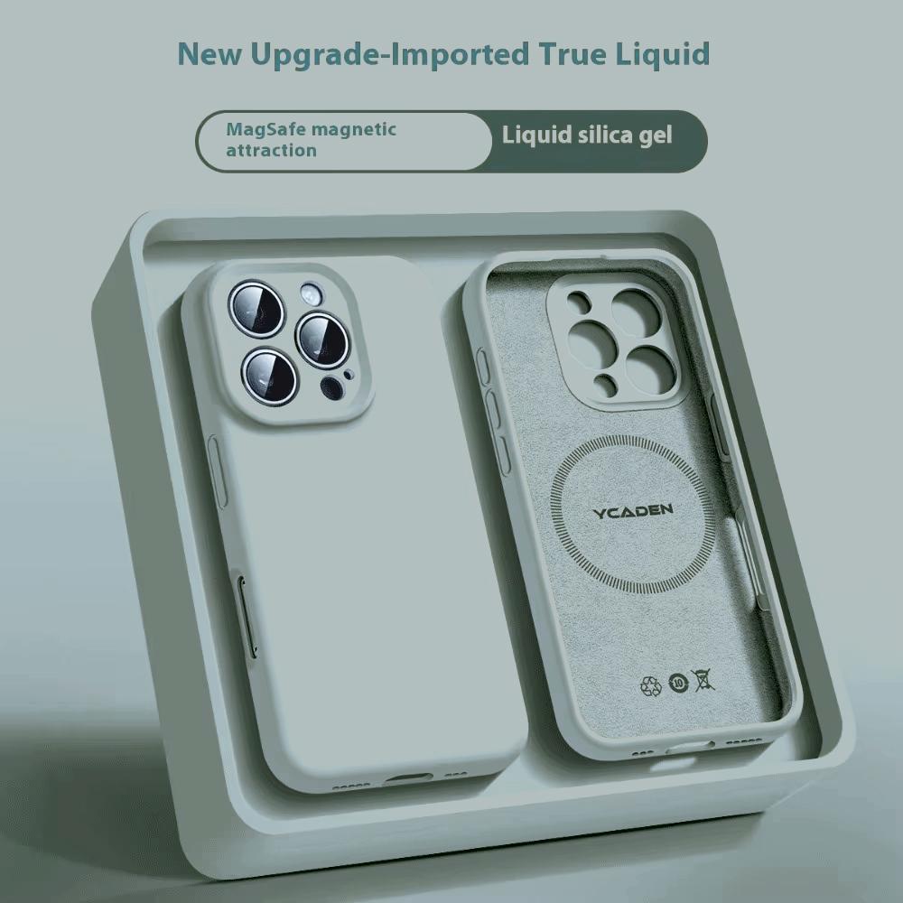 Чехол для телефона конфетного цвета для iPhone 17 16 15 14 13 12 Pro Max Air для Magsafe Магнитная беспроводная зарядка Мягкий чехол из жидкого силикона