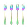 4 шт. Радужный набор вилок для еды и салата, зеркально полированная нержавеющая сталь, набор посуды, вилка, столовые приборы, набор столовых приборов