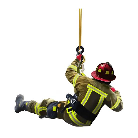 Yousheng рождественские украшения пожарного акриловые пожарные украшения пожарный сувенир подвесной кулон для украшения стены дерева автомобиля