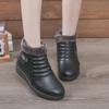 Женские зимние туфли Plus Velvet из утолщенной нескользящей водонепроницаемой кожи для людей среднего и пожилого возраста