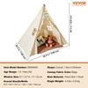 VEVOR Kids Play Tent, Teepee Tent for Kids 1-5 Years Old, Toddler Tent with Mat and Plush Decorative Balls