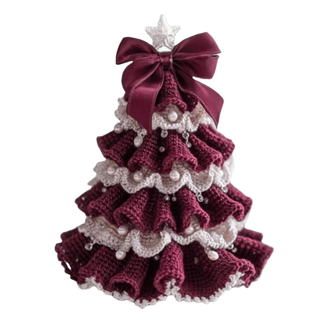 DIY Crochet Christmas Tree Kit Handmade Holiday Decoration Set Beginner Crochet DIY Christmas Tree Kit Xmas Party Decorations