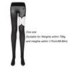 Sexy Metal Chain Oil Glossy Pantyhose Seamless Transparent Shiny Stockings High Waist Tights Party