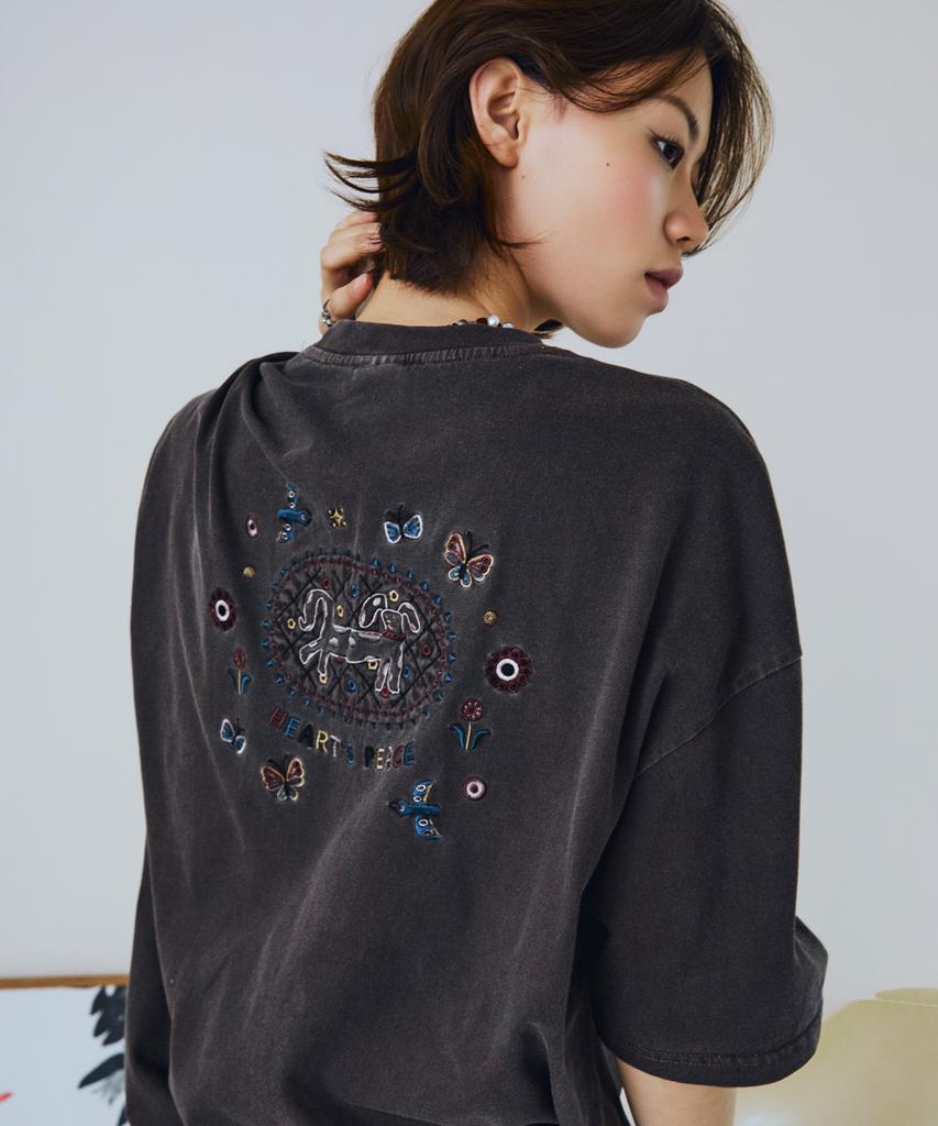 CPGN STUDIO Garden Piece Pigment Short Sleeve Tee Brown