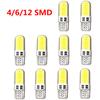 2/10pcs COB 4/6/12SMD Led Clearance Light W5W T10 194 168 Parking Bulb Auto Wedge CANBUS Silica Gel Bright White License Light