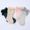 Носки для девочек Носки принцессы с бантом Гольфы для младенцев Носки до колена Тонкие хлопковые носки для новорожденных