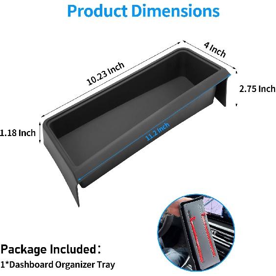 Compatible with Bmw 3 Series/4 Series/i3/i4 Dashboard Container 2023 2024 Rear Touch Screen,Dashboard Storage Box Tray Suitable 3 Series G20/4 Series