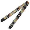 Harmonics J Nishijin Brocade Guitar Made In Length Flowing Small Flower Pattern Strap, Japan, 810-1410mm, (No. 15)/Black