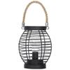 Retro Hollow Out Iron Art Round Handheld Lantern Portable LED Copper Wire Bulb Table Lamp