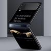 Russian Quote Slogan Letter Hard PC Phone Case For Samsung Galaxy Z Flip 7 6 5 4 Black Cover For Galaxy Z Flip 3 Foldable Fundas