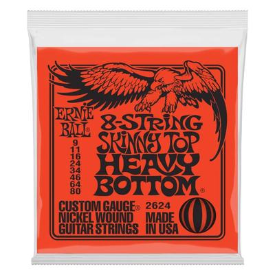 2624 Струны для электрогитары 8 струн SKINNY TOP HEAVY BOTTOM SLINKY Skinny [Оригинал] (09-80) 8-СТРУННАЯ Верх/Тяжелый низ/Слинки
