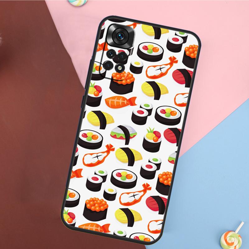 Суши Роллы Рис Кухня Еда Милый Чехол Для Xiaomi Redmi Note 13 Pro 14 12 11 9 10 9S 10S 11S 12S Redmi 10C 12C 13C 14C Чехол