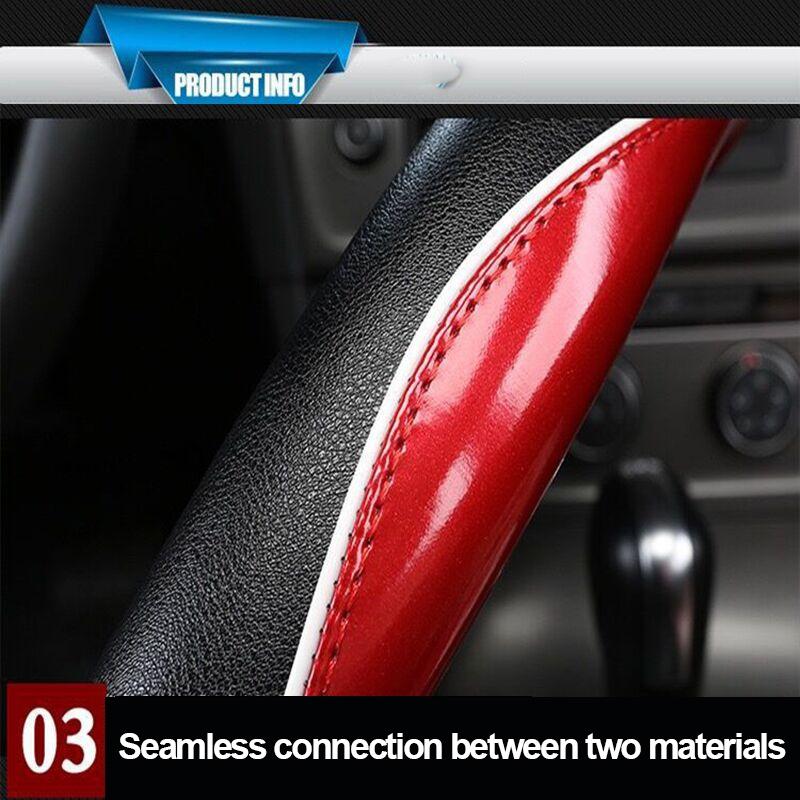5 Colors 15\ High-Grade Durable Leatherette Material And Slip Resistance Car Auto Universal Steering Wheel Cover