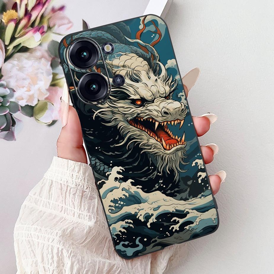 Чехол для Itel P40 Plus P683L Милый Кот Счастливая Рыба Кои Расписная Крышка Мягкий Силиконовый Чехол для Телефона Для Itel P40 P 40 P662L ItelP40 P40+ Сумки