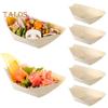 100 шт. поднос для сервировки суши, одноразовая посуда подходящего размера, прочный десерт, салат, закуска, сервировочная тарелка для еды, товары для вечеринок