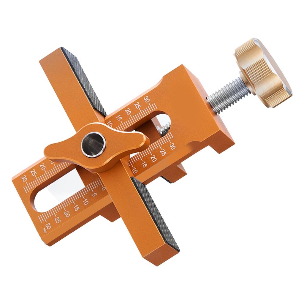 Aluminum Alloy Cabinet Door Mounting Jig with Support Arms and Holes for Easy Door Installation