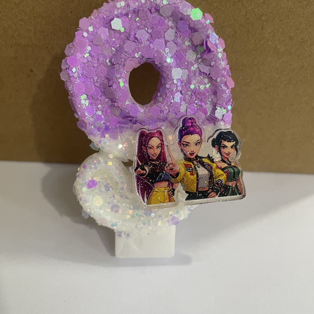 K-pop Свеча с темой Истребителей демонов 3D Цифра 0-9 Украшение для детского торта на день рождения Вечеринка в стиле аниме Аксессуары Подарки