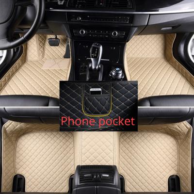 Пользовательские автомобильные коврики для Kia Sorento 7 мест 2009-2012 годов, искусственная кожа, карман для телефона, коврик для салона автомобиля, аксессуары