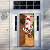 Christmas Door Cover Decoration Front Colorful Print Christmas Door Backdrop Door Decor Holiday Festive Xmas