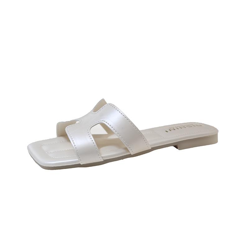 Летняя верхняя одежда с открытым носком h тапочки 2025 новые модные женские легкие роскошные сандалии на плоской подошве обувь прилив