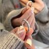 Текстурированное открытое женское роскошное регулируемое кольцо на указательный палец