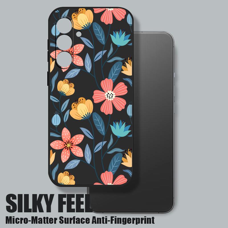 Flower Painted Shell For Samsung Galaxy S24 S22 Ultra Plus S23 S21 S20 Fe A52 A53 A54 A34 14 5g A51 A32 A13 4g Slim Shockproof Tpu Hybrid Case Cover