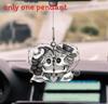 2d Acrylic Heart Couple Skull Car Pendant For Halloween And Christmas Decoration