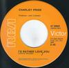 7-дюймовая пластинка CHARLEY PRIDE Id Rather Love You In My World 479952 RCA VICTOR 1971 США Кантри/Фолк Б/у