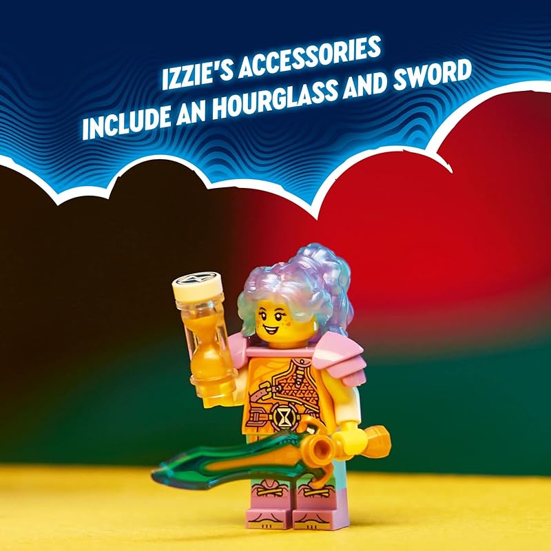 Игрушечный набор для сборки Lego DREAMZZZZ Izzy and Bunchu The Bunny. 2 способа сборки. Включает минифигурки Grimspawn и Izzy. Отличный подарок для детей старше 7 лет.