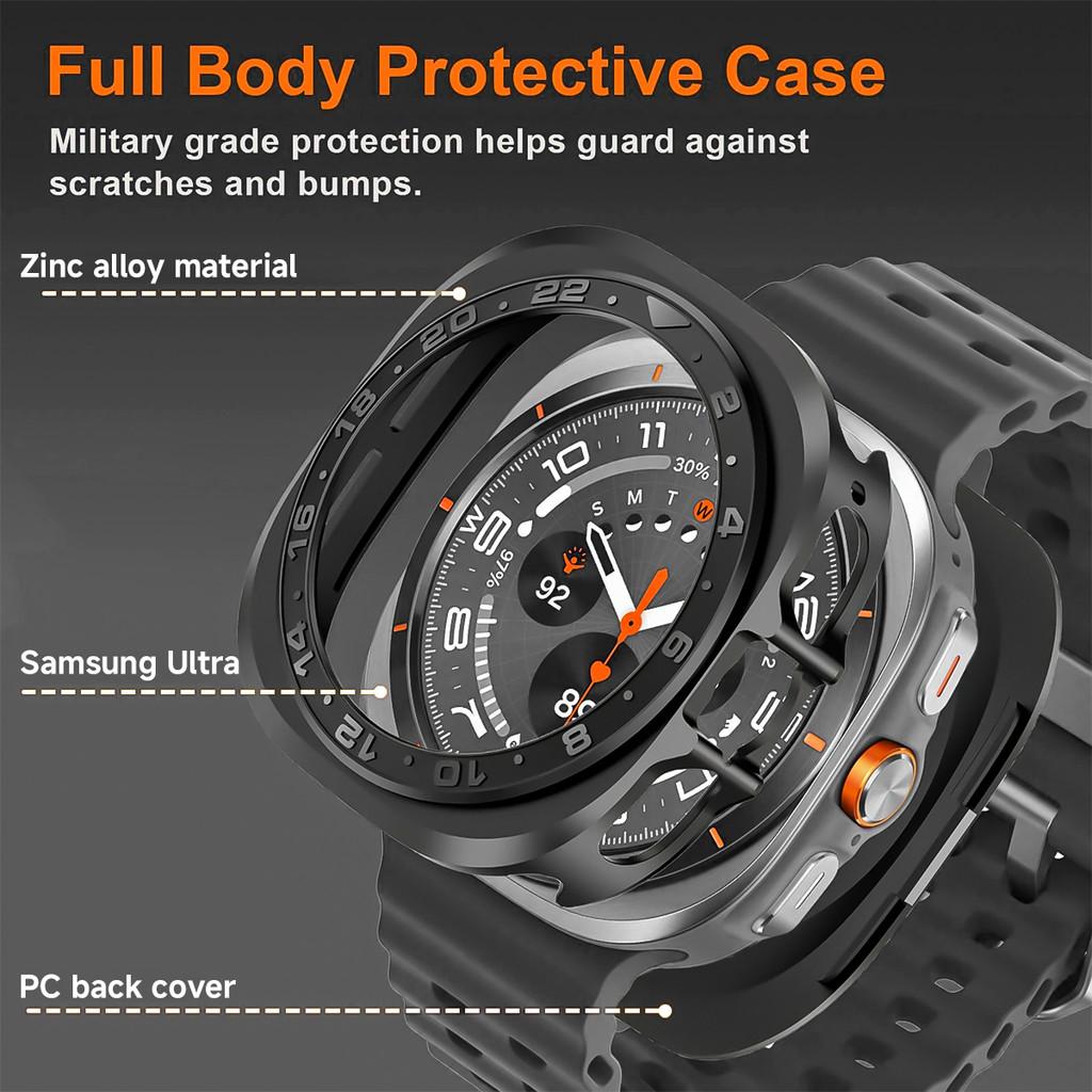Металлический корпус из сплава для Samsung Galaxy Watch Ultra 2025 47mm Роскошная защитная крышка для Samsung Galaxy Watch ULTRA Защитный чехол