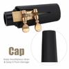 Portable Soprano Saxophone Mouthpiece Set with ABS Mouthpiece Cap and Metal Buckle Reed Pads
