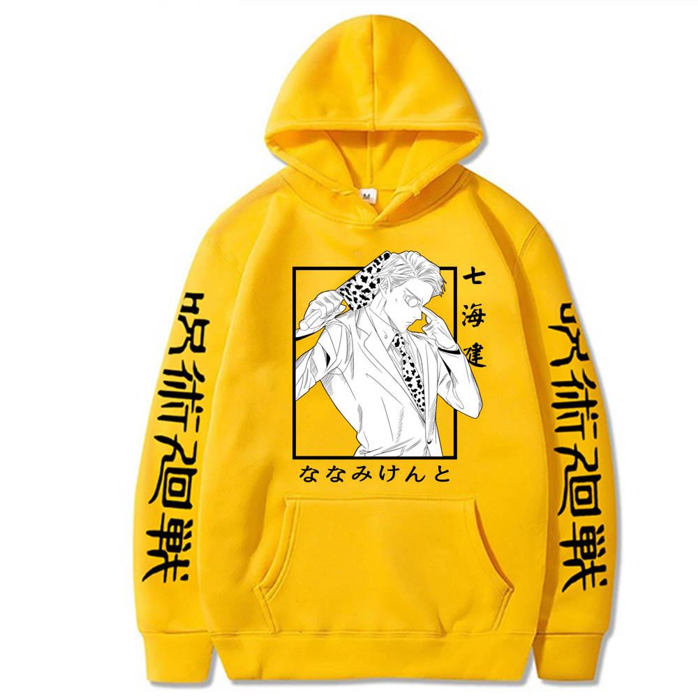 Аниме Магическая битва Худи с принтом Графические худи Винтажные Оверсайз с капюшоном Длинные рукава Мягкая Мужская Женская одежда