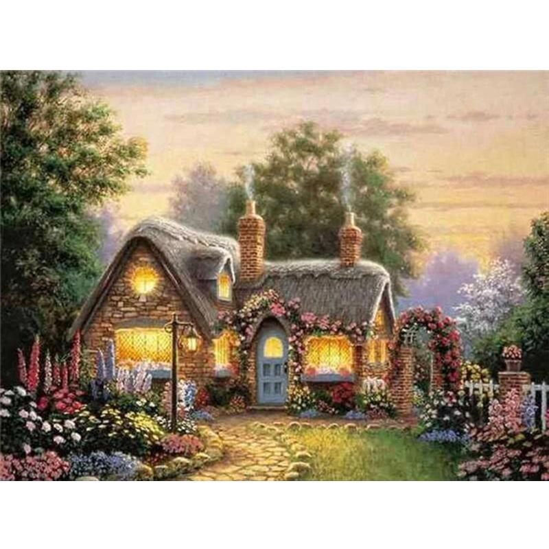 Полный Алмазная вышивка Дом Ремесло Комплект 5D DIY Алмазная картина Пейзаж Вышивка крестом Ферма Украшение дома