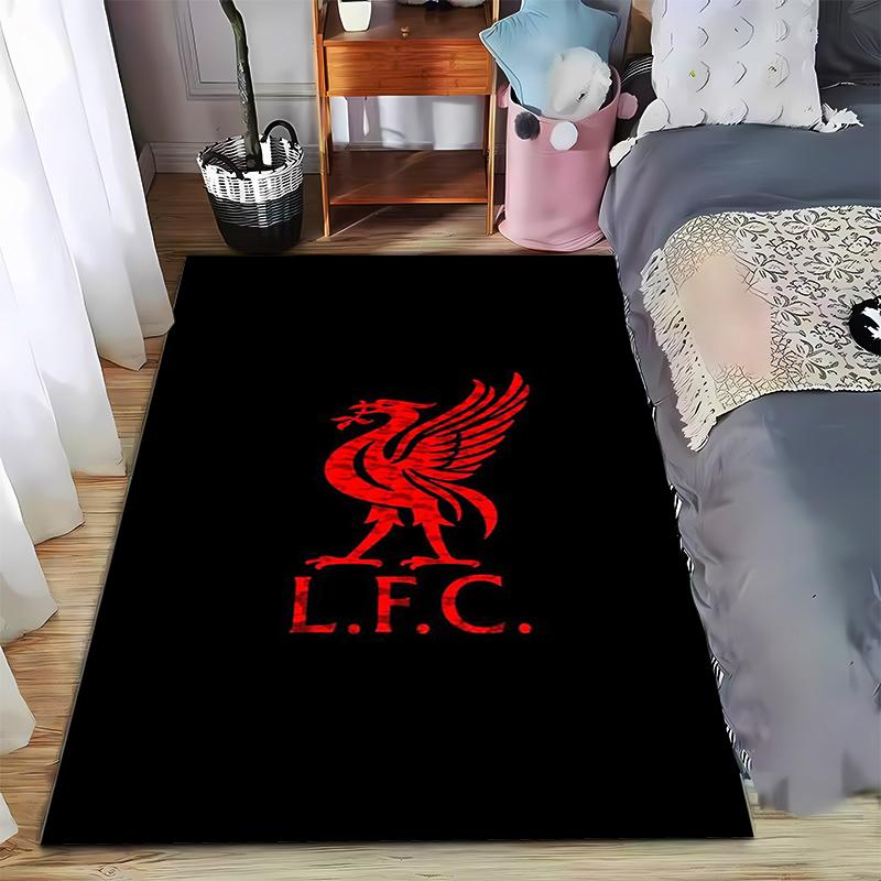 Black and Red LFC carpet Designed floor mat, suitable as a non-slip mat for the living room or bedroom sofa
