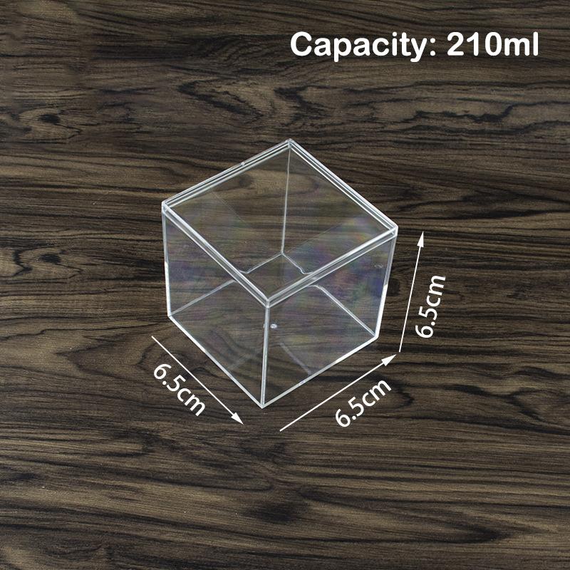 Square High Transparent Plastic Box Betta Breeding Box Mini Candy Packaging Box