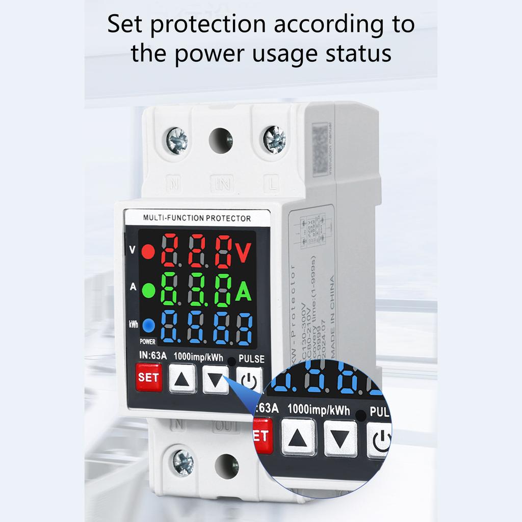 Интеллектуальный блок защиты от перегрузки по току и пониженного напряжения Инструмент управления питанием с встроенной задержкой и контролем температуры