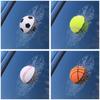 Car Styling Baseball Football Tennis Stereo Broken 3D Cars Car Sticker Car Ball Glass Self Adhe O3S7