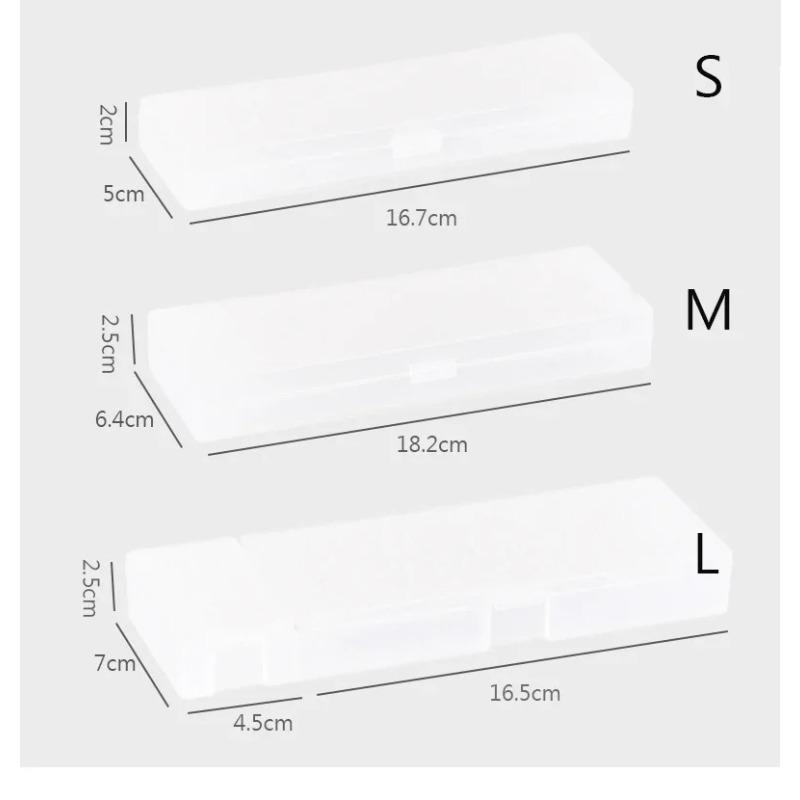 Пеналы для школьных и офисных принадлежностей, простые матовые прозрачные пластиковые коробки, матовые розовые, зеленые, белые, для хранения ручек, канцелярские принадлежности