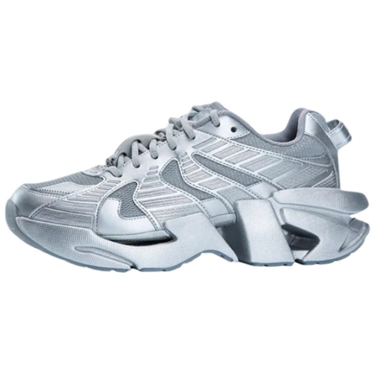 Fila Космическая мода Удобные низкие повседневные кроссовки Мужские кроссовки Жидкое серебро F12M433119FSA