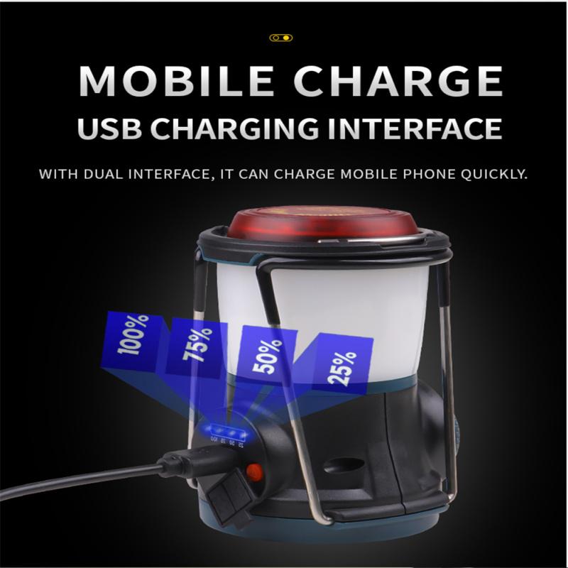 Кемпинговый светильник, светодиодный поворотный переключатель, магнитный крючок, портативная лампа для лошадей, для наружного кемпинга, аварийное освещение