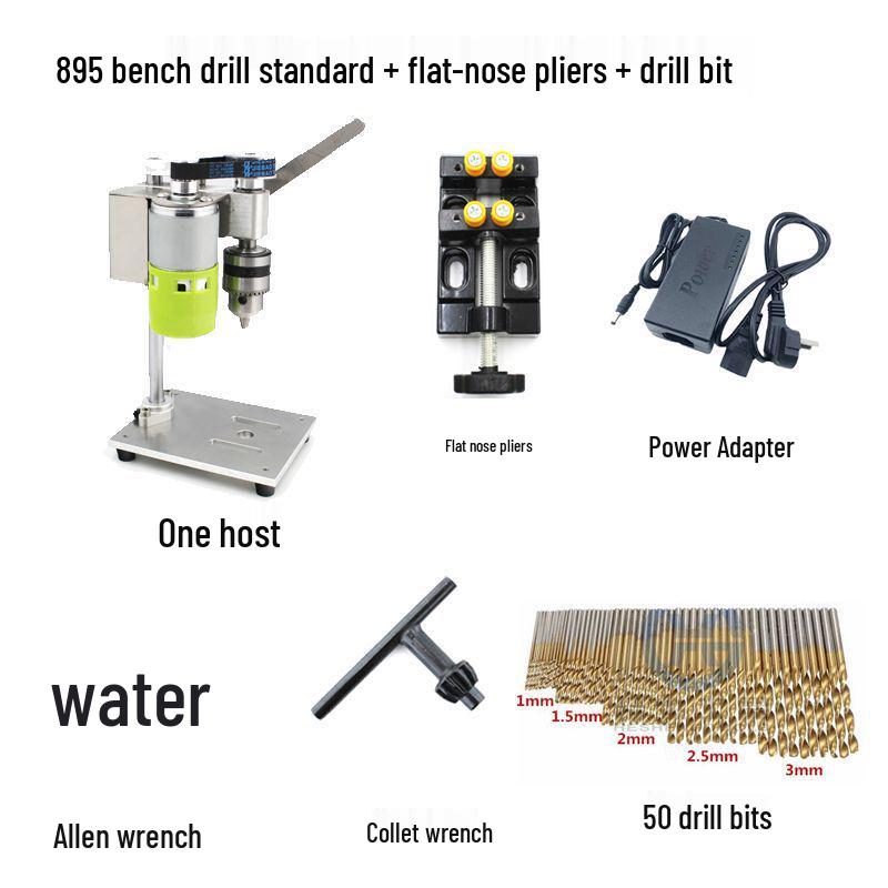 Compact Precision Desktop Drill Press for DIY and Watch Repair, Variable Speed Electric Benchtop Tool