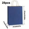 25pcs Gift Bags Paper Bags Treat Bags with Handles Bulk Paper Shopping Bags Kraft Bags Party Favor Bags Retail Merchandise Bags Sacks