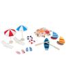 1Set 1:12 Miniature Deck Chair Beach Umbrella Boat Shell Kits Dollhouse Decoration