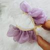Элегантный зажим-цветок, смоляной бант, сетчатый вертикальный зажим, корейский стиль, держатель для хвоста, женский, для подарков, однотонный аксессуар для волос