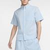 Nike Life Single Button Comfortable Universal Casual Soft Short Sleeve Shirt Men Shirts Light-Military-Blue FN3223-440