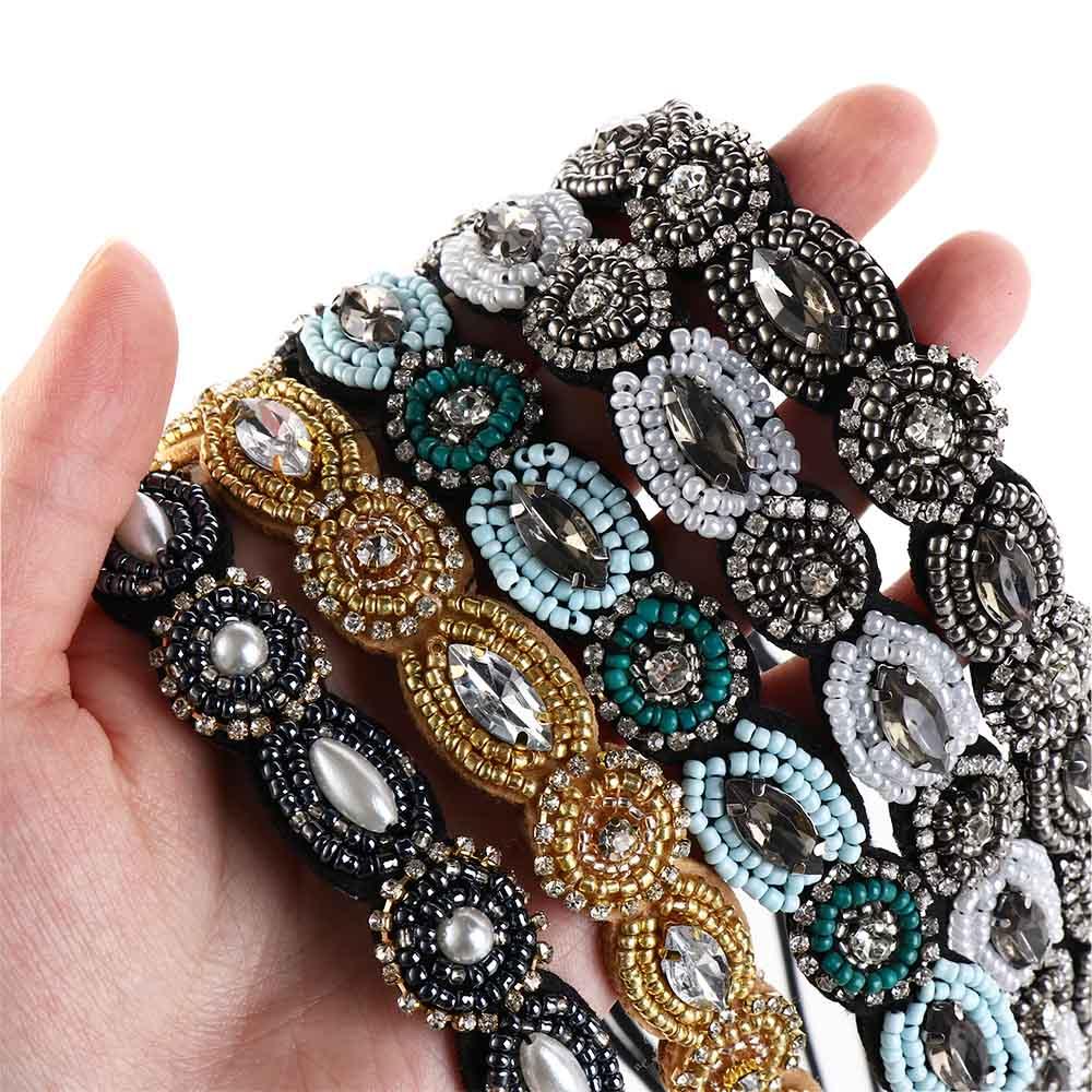 Band Rhinestone Beaded Hairband Elastic Hair Band Korean Style Headband Bohemian Hair Accessories